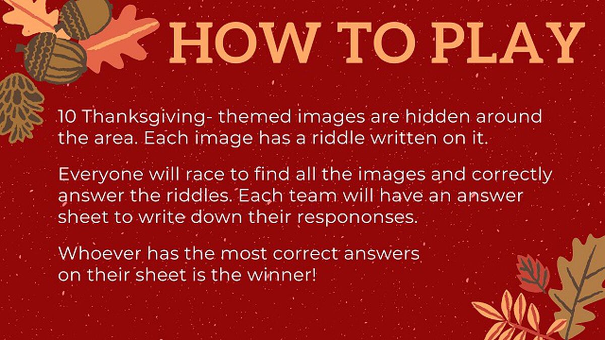 Thanksgiving Scavenger Hunt image number 1